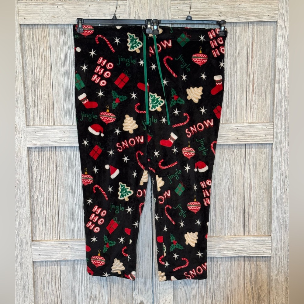 Secret Treasures Sleep Festive Black Pajama Pants w/Holiday Print Sz 3X (22/24) - Picture 1 of 4